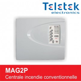 Centrale incendie 2 zones conventionnelle MAG2P Teletek