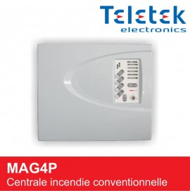 Centrale incendie 4 zones conventionnelle MAG4P Teletek